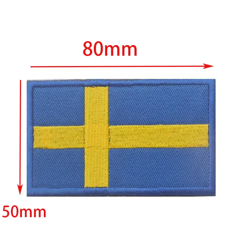 Parche de bandera 1, parche bordado de bandera de Finlandia, Noruega, Suecia, Dinamarca, adecuado para la superficie de gancho de ropa a rayas DIY - imagen 5