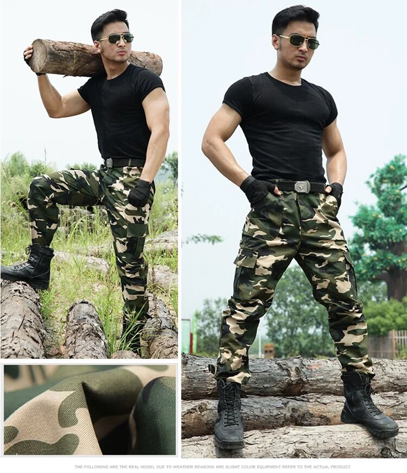 Un hombre en camuflaje posa para una foto