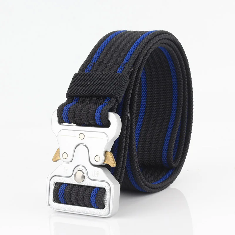 Hebilla de liberación rápida para aficionados del ejército, cinturón táctico militar de nailon, para senderismo, escalada, caza, a prueba de desgaste, 125x3,8 cm - imagen 3