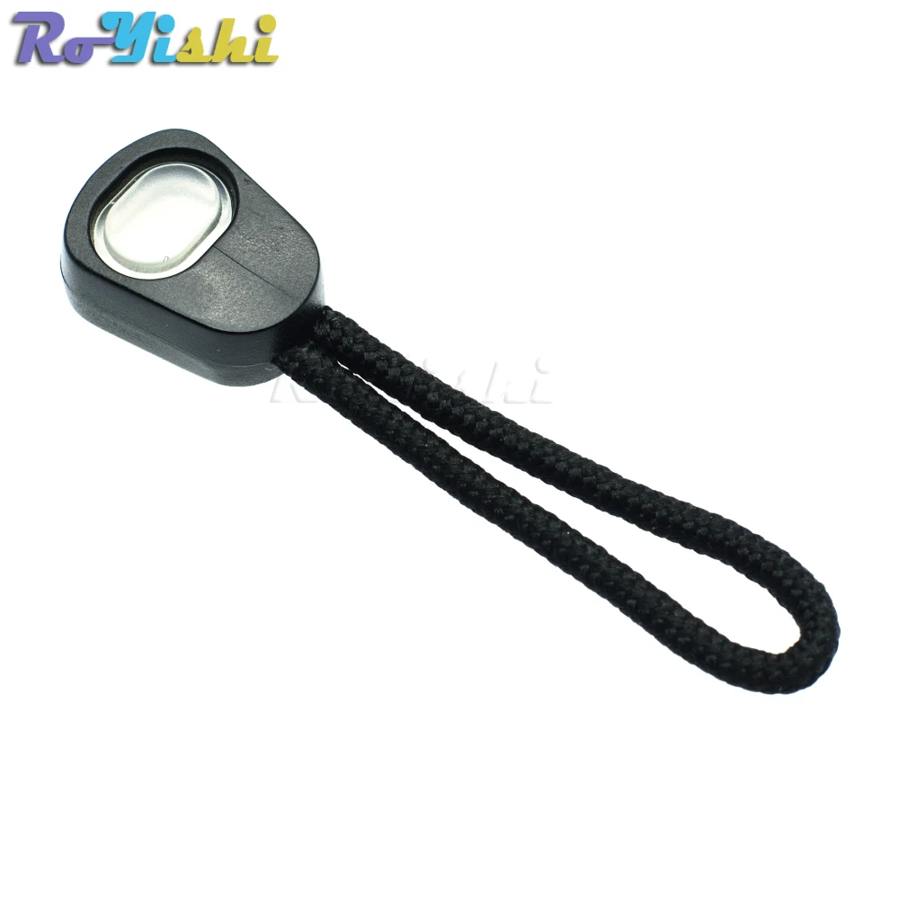 Tira de cordón con cremallera, extremos de correa negra para accesorios de ropa, 25 unids/paquete - imagen 3