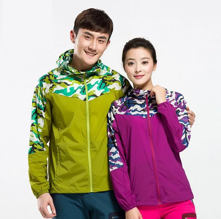 Chaqueta deportiva para hombre y mujer, cortavientos de camuflaje fino, plegable, impermeable, protección solar, abrigo Anti-UV, ultraligero de secado rápido para senderismo - imagen 5