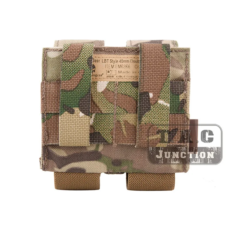 Emerson Tactical MOLLE-Bolsa de Granada doble de 40mm, porta revistas de 9mm, bolsa de munición, PALS - imagen 2