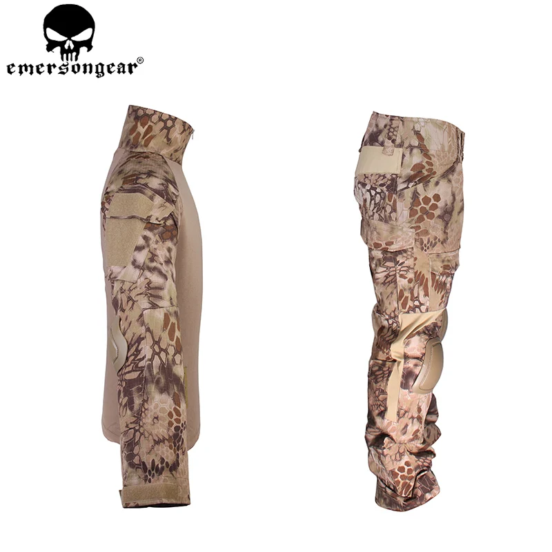 EMERSONGEAR-traje táctico Gen2, camisa de combate, pantalones con coderas, rodilleras para Airsoft Paintball, caza al aire libre, Camuflaje BDU HLD EM6980 - imagen 3