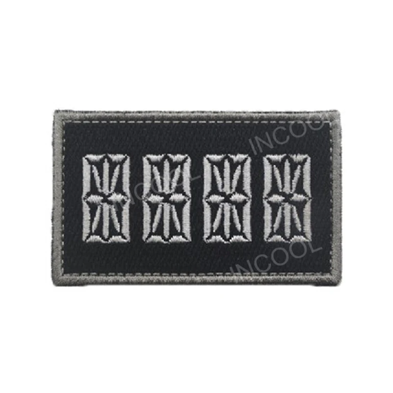 Parche bordado personalizado 3D, insignia con número 0-9/A-Z, emblema táctico, apliques bordados - imagen 3