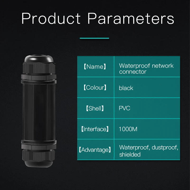 Cable LAN de red Ethernet a prueba de agua, conector RJ45, adaptador de enchufe, conector impermeable - imagen 4