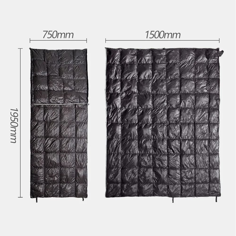 Saco de dormir de plumón de pato ultraligero multiusos para adultos, bolsa de dormir compacta portátil para senderismo, mochilero para acampar al aire libre - imagen 5