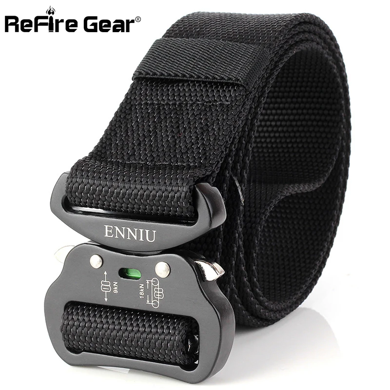 ReFire Gear-cinturón táctico de nailon para hombres, cinturón táctico de combate del Ejército de los Estados Unidos, de alta resistencia, de seguridad, 4,5 cm - imagen 2