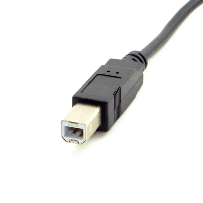 CY-Cable de extensión de disco duro con tornillos para montaje en Panel, escáner de impresora macho a hembra, USB 0,5, tipo B, 2,0 m - imagen 4