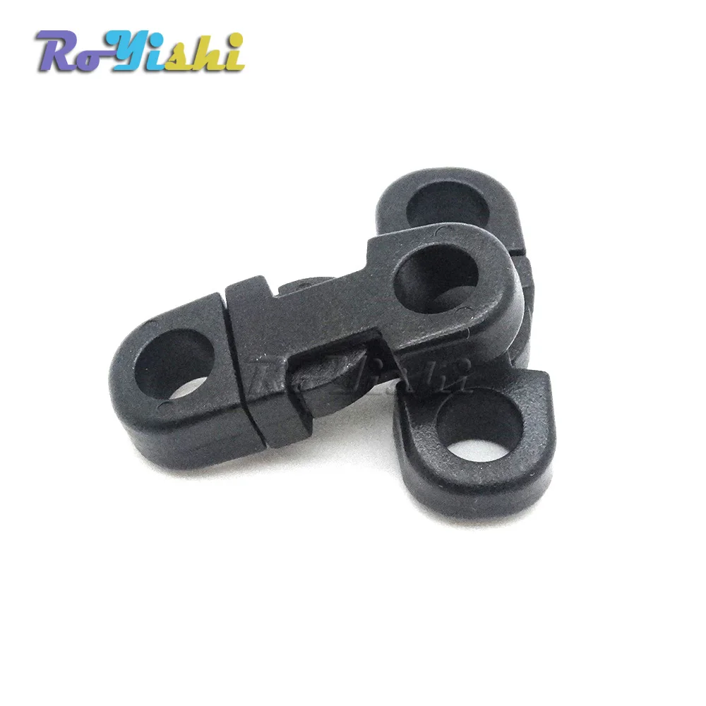 Hebillas de plástico para teléfono móvil, 1000 unids/paquete, diámetro de agujero de 5mm, Liberación lateral plana recta, Paracord negro - imagen 5