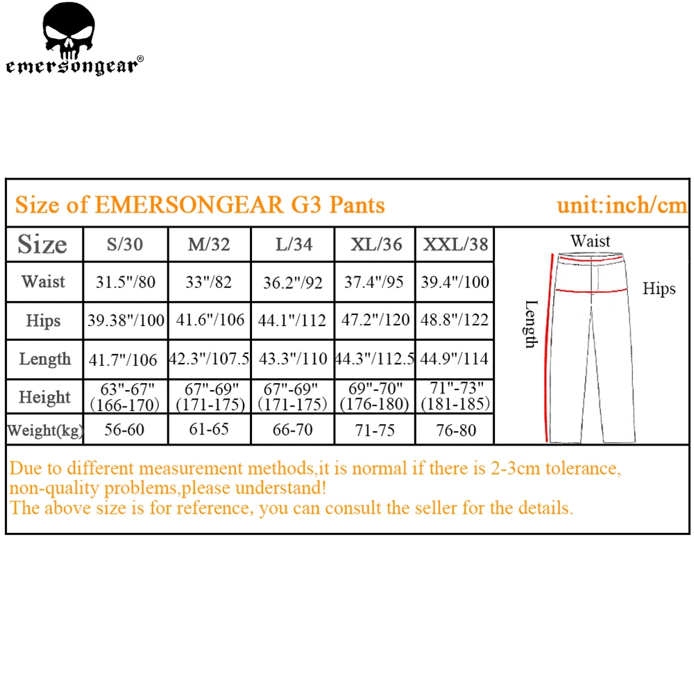 Pantalones de combate EMERSONGEAR Gen3, pantalones de combate tácticos para caza Airsoft, pantalones Airsoft con rodilleras tipo EM7036 - imagen 5