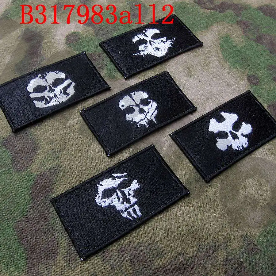 Parche bordado de fantasma, logotipo de miembro del equipo, moral militar, 5 estilos - imagen 2