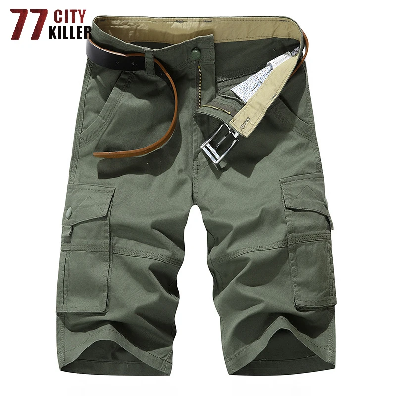 77City Killer Camouflag-pantalones cortos de carga para hombre, ropa de calle militar, transpirable, talla 29-40 - imagen 2