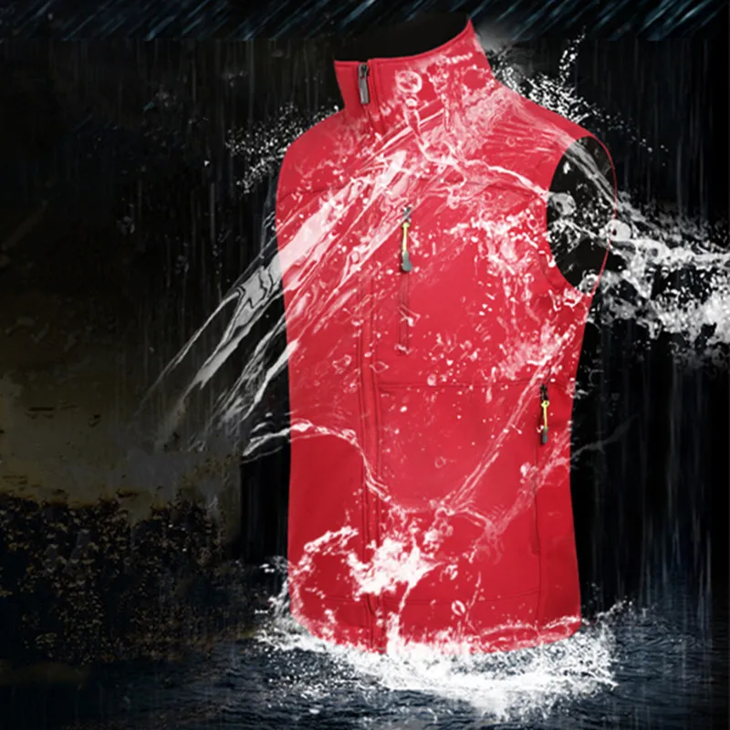 Chalecos térmicos de lana impermeables para hombre, chaleco cálido a prueba de viento, transpirable, suave, para escalada, pesca, exteriores, Invierno - imagen 2