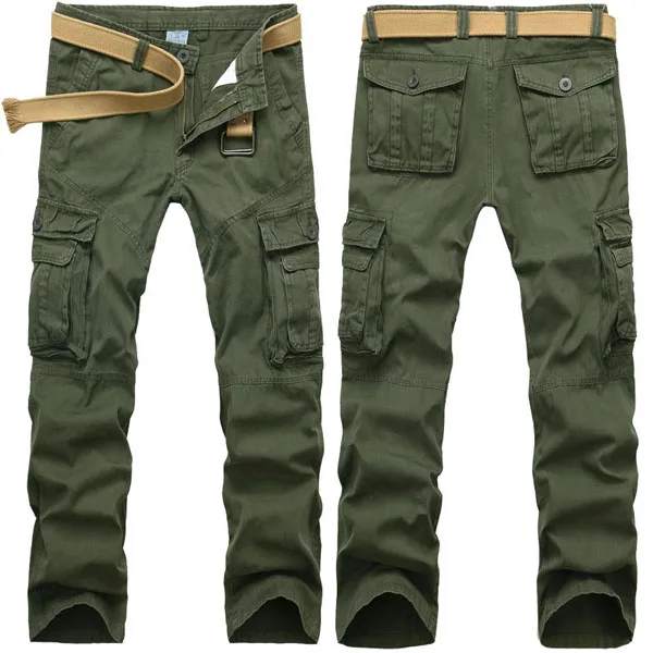 Monos de camuflaje de algodón para hombre, pantalones largos, sueltos, rectos, múltiples bolsillos, deportes al aire libre, escalada, Verano - imagen 5