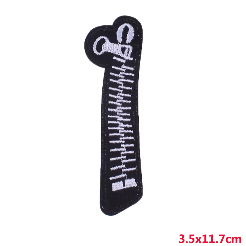 Prajna DIY parches bordados para ropa costura parche con cremallera parches para planchar en ropa Parches Rock insignia Jeans mochila E - imagen 4