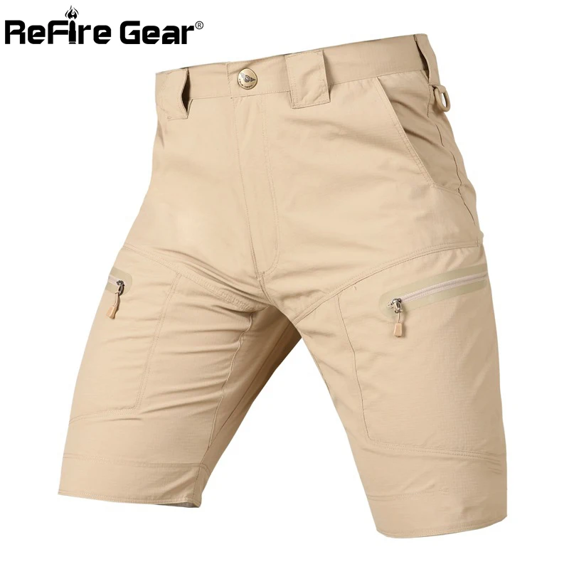 ReFire Gear-pantalones cortos de carga para hombre, Shorts tácticos militares de combate, informales, de secado rápido, elásticos, para verano - imagen 3