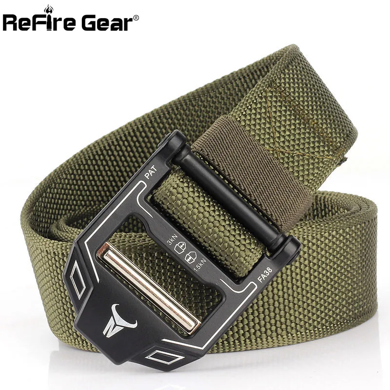 ReFire Gear-cinturón táctico de combate SWAT para hombres, hebilla de Metal, equipo militar, cinturón de combate de liberación rápida, cinturón de cintura de nailon resistente - imagen 3