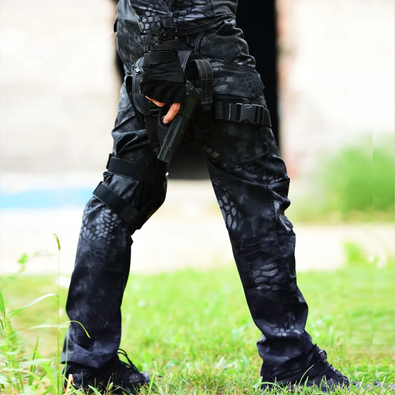 Pantalones tácticos de combate de camuflaje para aficionados al ejército, pantalones de entrenamiento militar, transpirables y resistentes al desgaste, para deportes al aire libre y caza - imagen 3