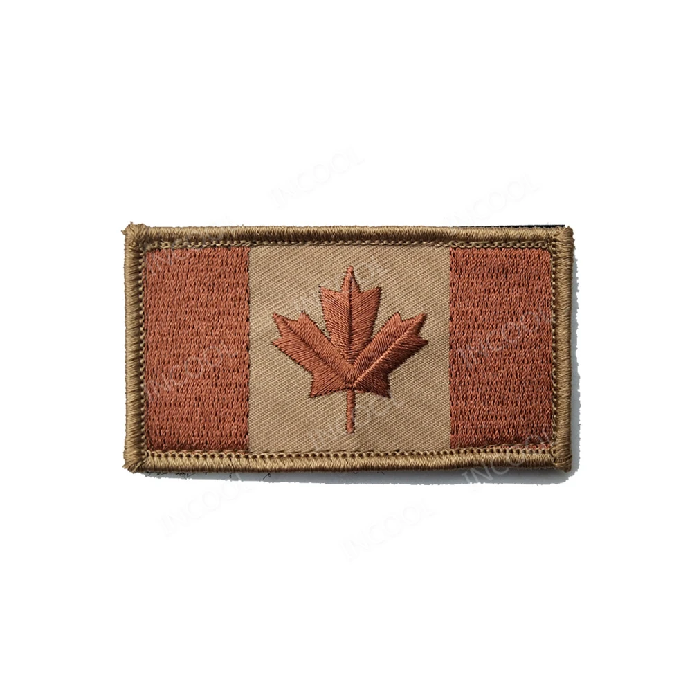 Parche bordado con la bandera de Canadá en 3D, parche militar de velcro, hoja de arce canadiense, emblema táctico, apliques, insignias bordadas - imagen 4