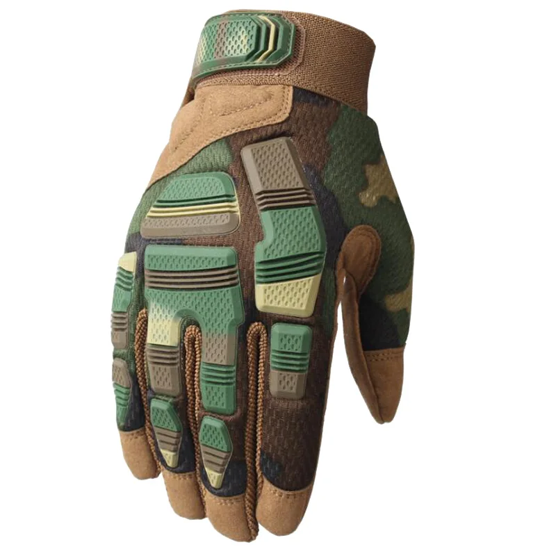 Guantes tácticos para deportes al aire libre, tiro de Paintball, Airsoft, senderismo, caza, combate, antideslizantes, guantes de dedo completo para hombres, 6 colores - imagen 4