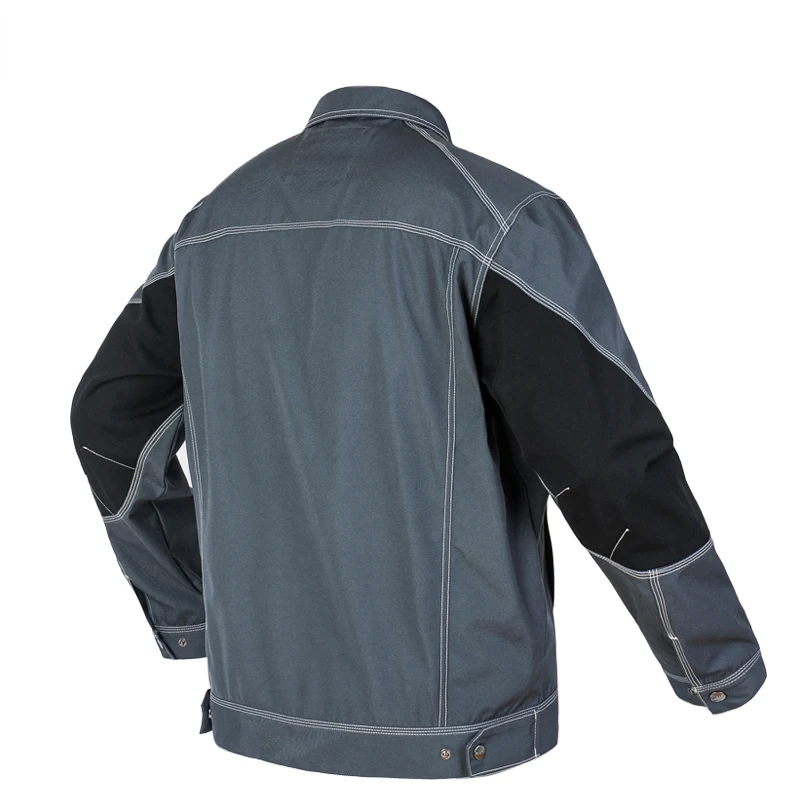 Chaqueta de trabajo de alta calidad con múltiples bolsillos, uniformes de ropa de trabajo de manga larga, chaquetas de trabajo de construcción mecánica masculina 2024 - imagen 4