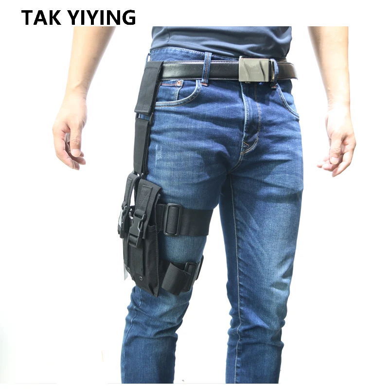 TAK YIYING-Airsoft táctico de liberación rápida MP5, funda Triple magnética, soporte MOLLE Mag, funda con Clip para Cartucho, color negro - imagen 3