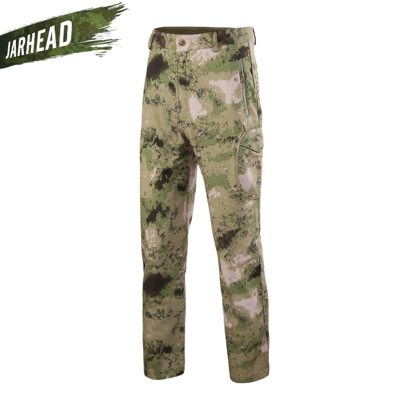 TAD-Pantalones impermeables de piel de tiburón para hombre, ropa de deporte al aire libre, escalada, CS, Camuflaje, forro polar - imagen 2