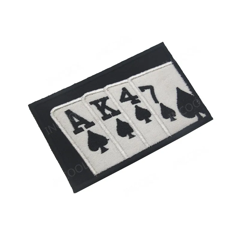 Parche bordado 3D, parches de cartas de juego, apliques de póker bordados para ropa, mochila, envío directo - imagen 5