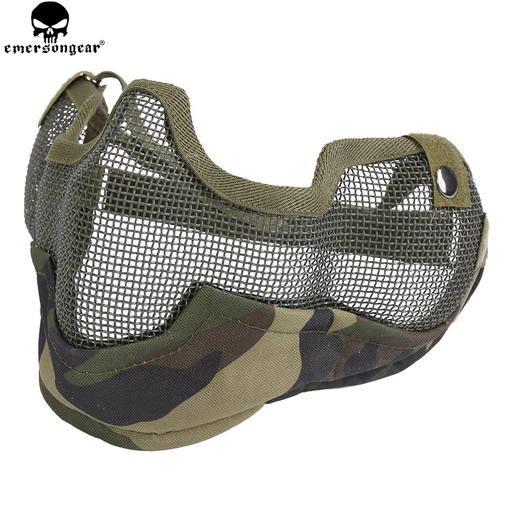 EMERSONGEAR-mascarilla protectora de media cara, máscara de malla metálica V2 Strike, Airsoft, caza, militar, Emerson BD6586 - imagen 5