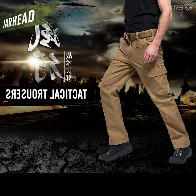 Pantalones Cargo tácticos de ciudad para hombre, pantalones militares del Ejército SWAT de combate, de algodón con bolsillos, elásticos para Paintball, S-3XL - imagen 3