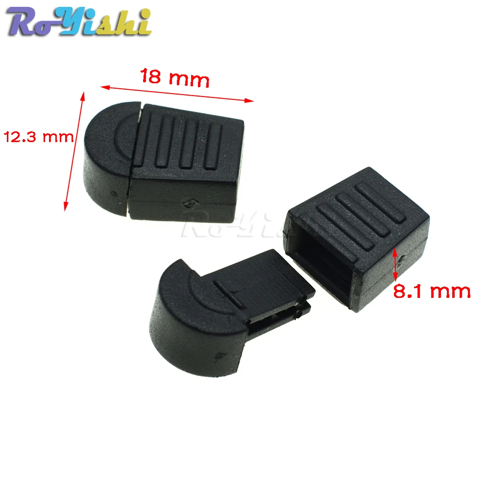 Tiradores de cremallera, extremos de cuerda de cordón, hebilla de Clip de cremallera de bloqueo, negro para Paracord, 50 unids/lote por paquete - imagen 2