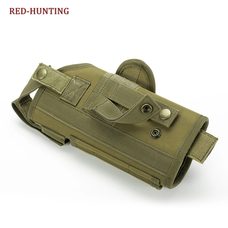 Pistolera táctica de cintura ajustable, bolsa de nailon, color negro, caqui, verde, Molle - imagen 2