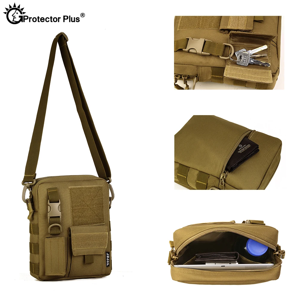 Bolsa de mensajero táctica para hombre, bolso de hombro de camuflaje militar, resistente al agua, bandolera de viaje para deportes al aire libre, bolso de caza - imagen 3