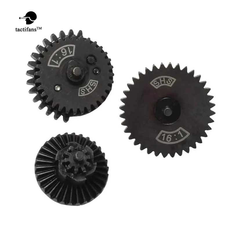 TACTIFANS SHS MA 13:1 16:1 18:1 32:1 100:200 100:300 Juego de engranajes de alta velocidad para Ver.2 / 3 AEG/EBB Airsoft Clip de sector de retardo de caja de cambios - imagen 5