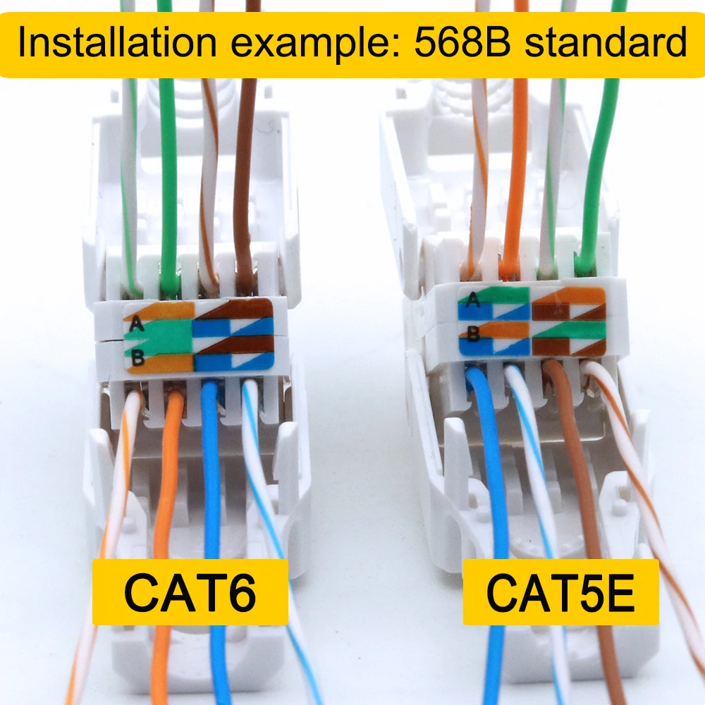 Xintylink-conector de cable ethernet rj45, conector cat6, cat5, cat5e, red rj 45 lan, cat 6, utp, modular keystone - imagen 5