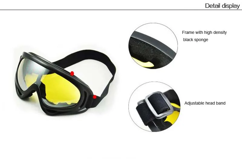 Gafas tácticas para exteriores para hombres y mujeres, antitormenta de arena, a prueba de viento, X400, protección UV, motocicleta, deportes, gafas de esquí - imagen 3