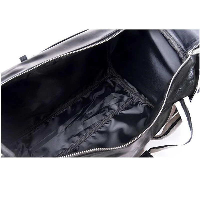 Bolsa de gimnasio deportiva para mujer y hombre, bolsos de hombro con bolsillo de almacenamiento para zapatos, bolsa de viaje de cuero impermeable para entrenamiento físico, bolso diario - imagen 5