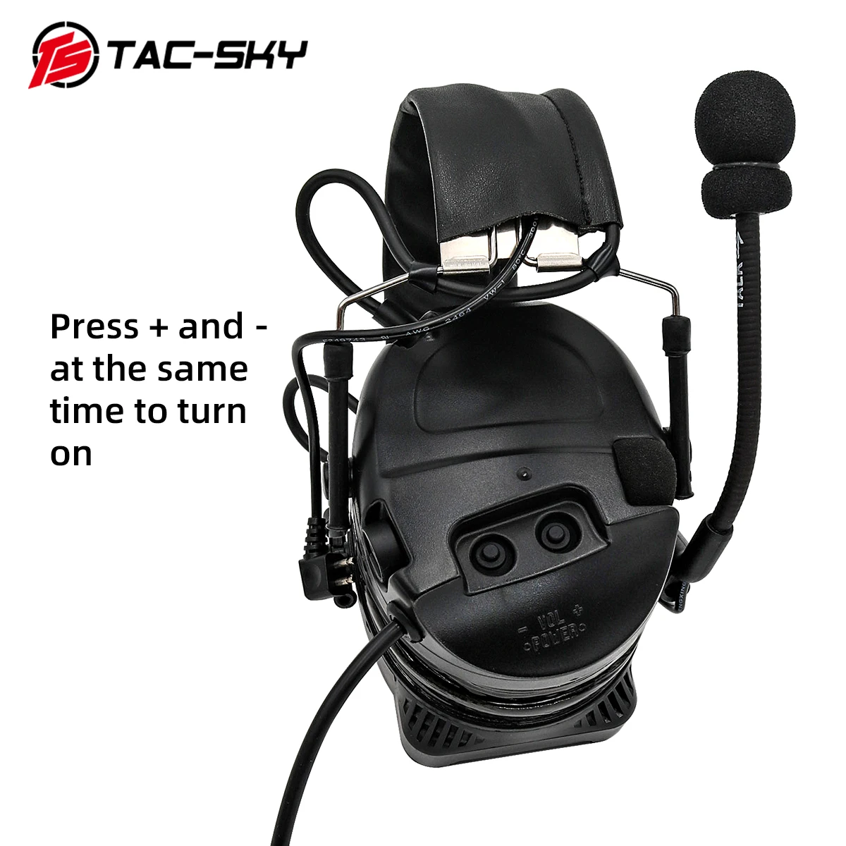 TAC-SKY COMTA I orejeras de silicona para deportes de caza al aire libre pastillas de reducción de ruido auriculares tácticos militares BK + U94PTT - imagen 3