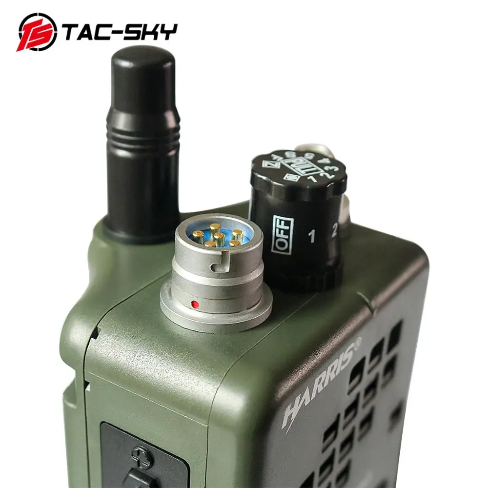 TAC-SKY Harris AN / PRC 152 152a Radio militar walkie-talkie modelo Harris Virtual Case + auriculares militares Ptt 6 pines U94 Ptt - imagen 4