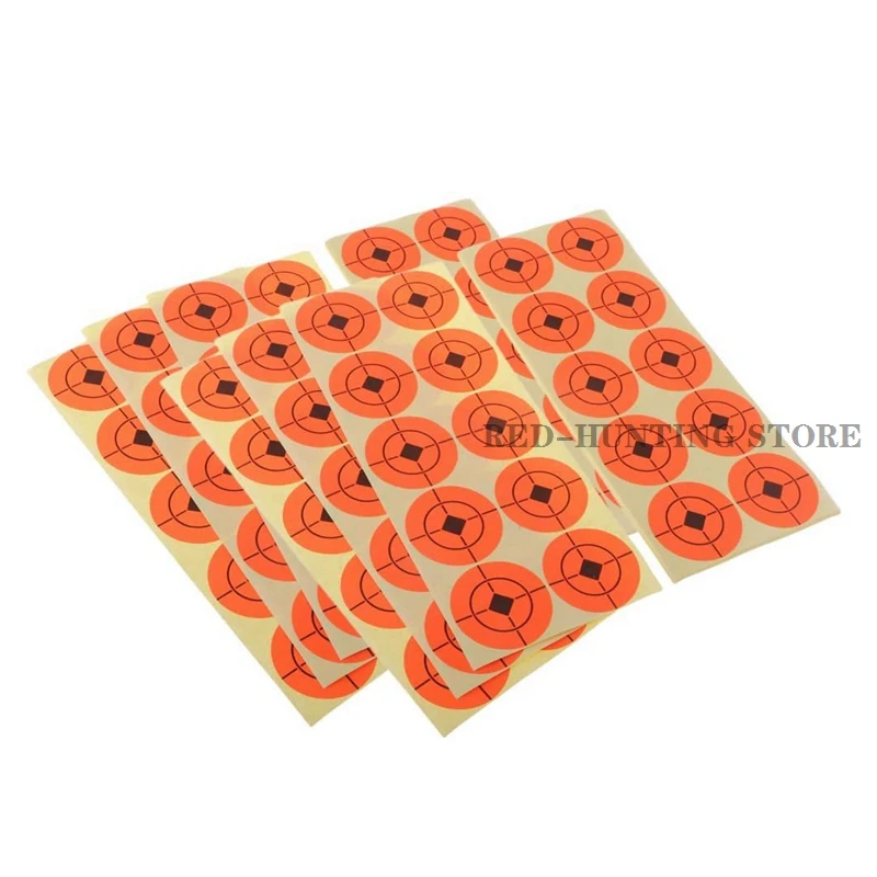 Pegatinas de papel para pistola de Rifle de aire, 250 unidades (25 hojas), 1,5 pulgadas, color Naranja - imagen 3