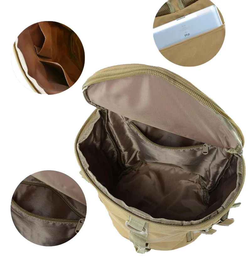 Mochila táctica para hombre, bolsa cruzada de nailon, resistente al agua, para viajes de montaña y senderismo, 20L - imagen 2