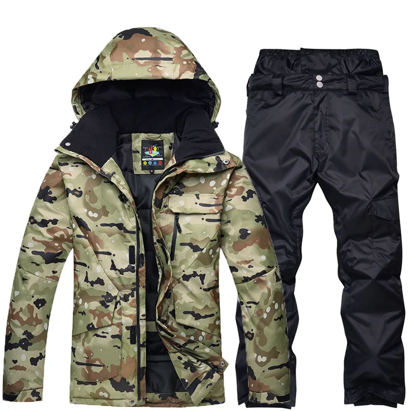 Traje de esquí para hombre, chaqueta impermeable y transpirable, pantalones de Snowboard, chaqueta cálida para mujer, abrigo de montaña para exteriores, Invierno - imagen 4