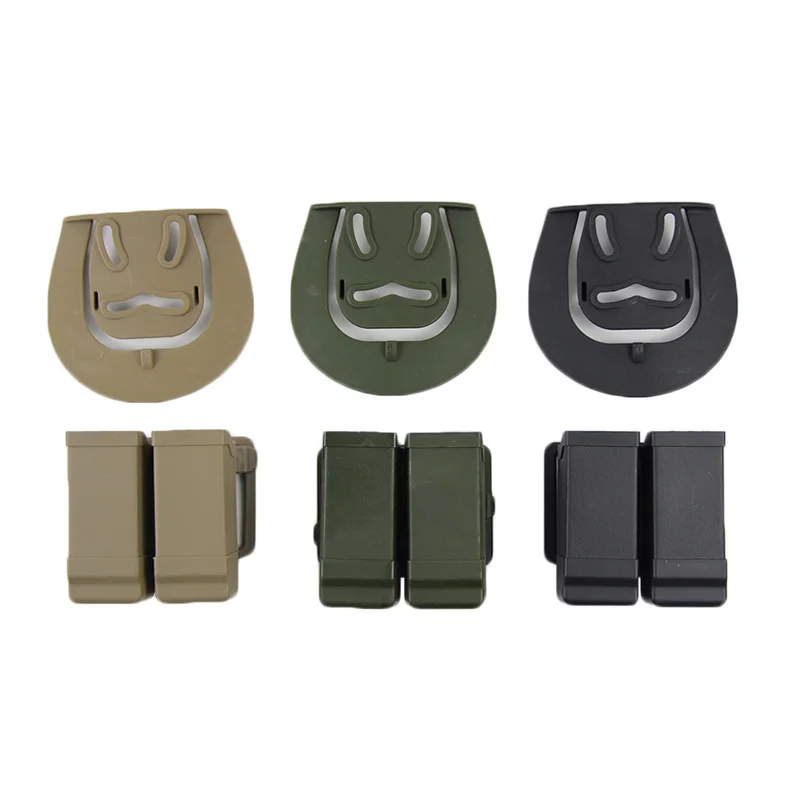 Bolsa táctica doble con cinturón para Glock 17 19 Beretta M92 Sig USP, funda para cargador, accesorios para pistola - imagen 3