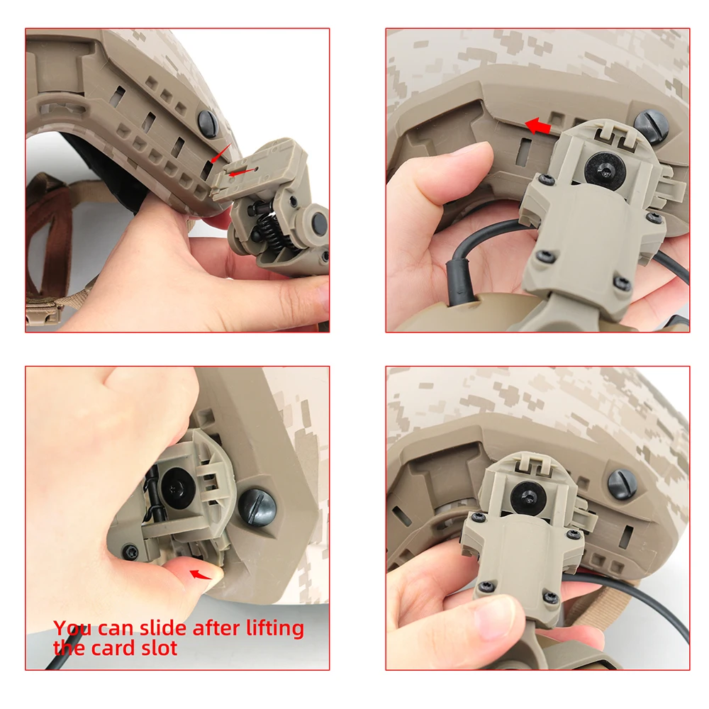 Una persona está poniendo una cámara en el casco