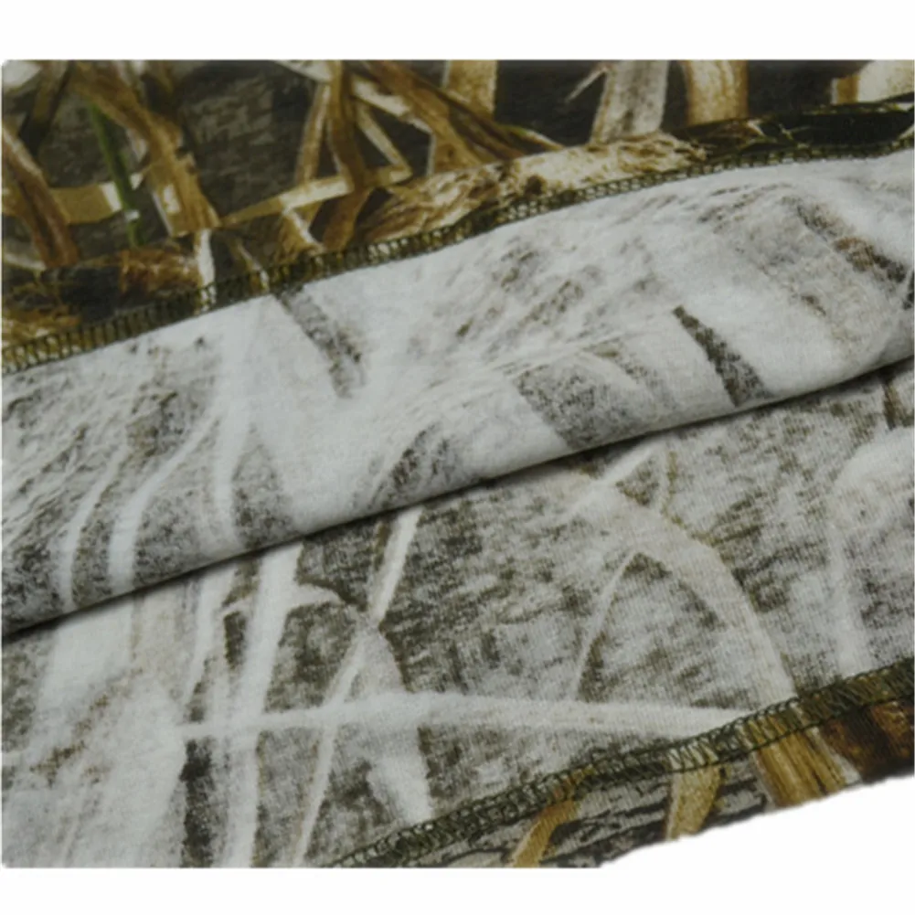 Camiseta de manga corta de verano para hombre, camiseta de camuflaje biónico con cuello redondo para caza y pesca, Top deportivo de algodón transpirable para exteriores - imagen 5