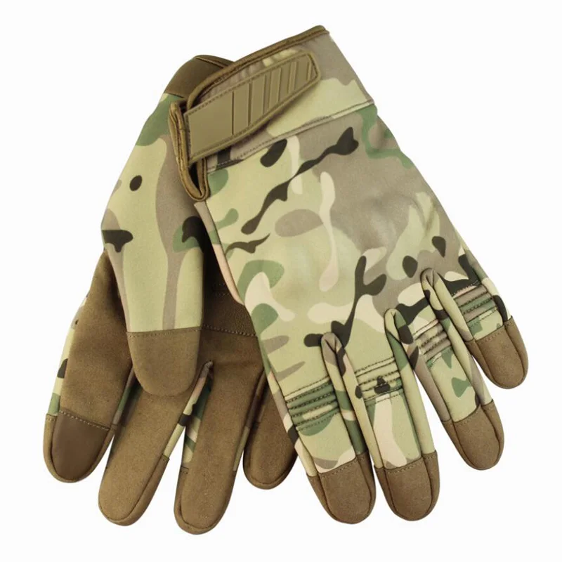 Guantes tácticos de camuflaje para exteriores, manoplas de dedo completo impermeables, militares, Airsoft, tiro, Paintball, senderismo, escalada, deporte - imagen 5