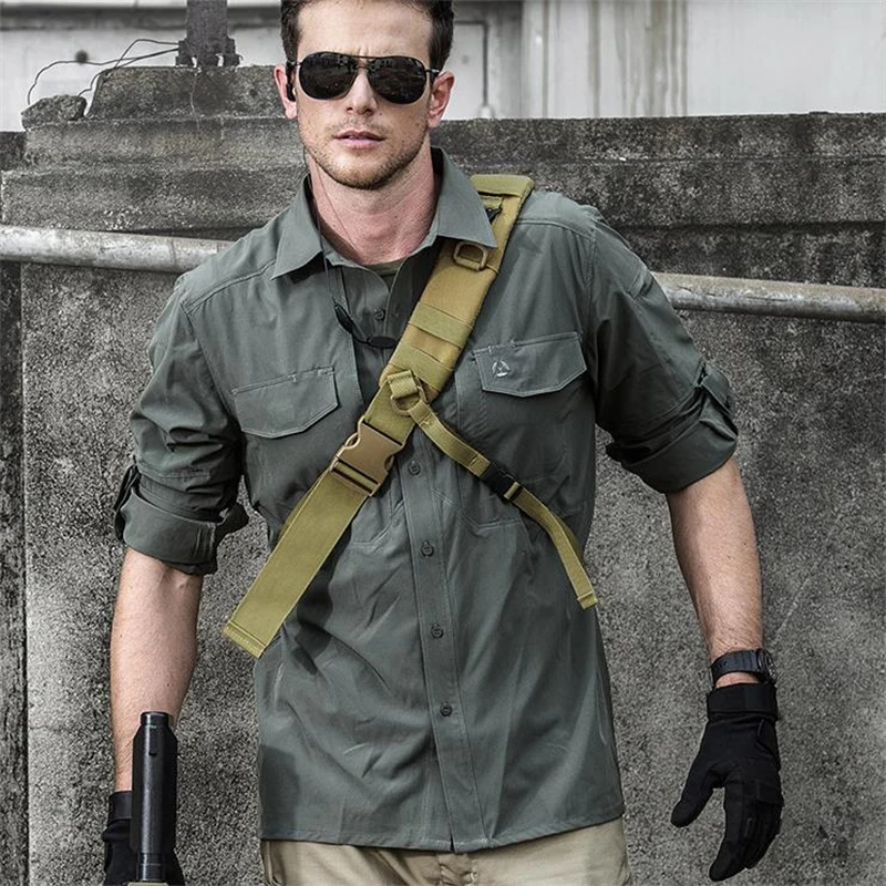 Camisa táctica de manga larga para hombre, camisa de combate militar de secado rápido, informal, para viaje de ciudad - imagen 4