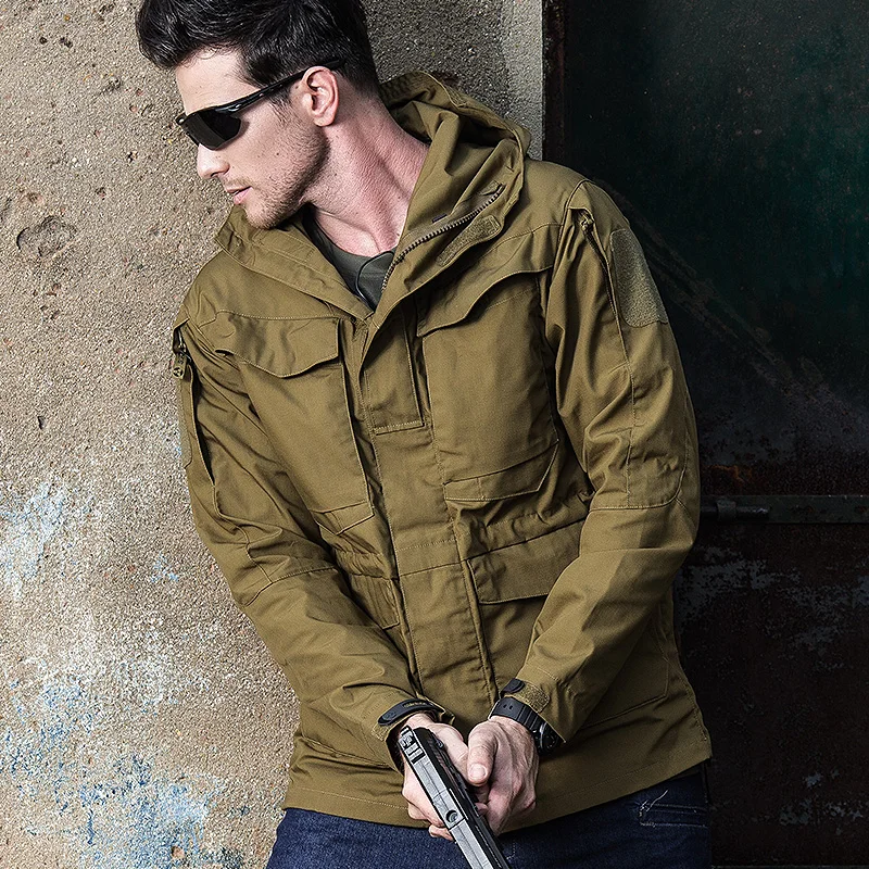 Chaqueta táctica militar impermeable para hombre, cortavientos con capucha para pesca, senderismo y exteriores - imagen 2