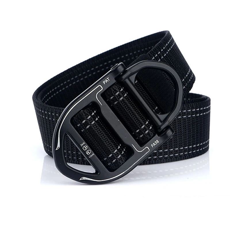 Nuevo cinturón de nailon con hebilla de aleación táctica militar, seguridad para escalar al aire libre, cinturón de desbloqueo rápido conveniente a la moda, transpirable y portátil - imagen 3