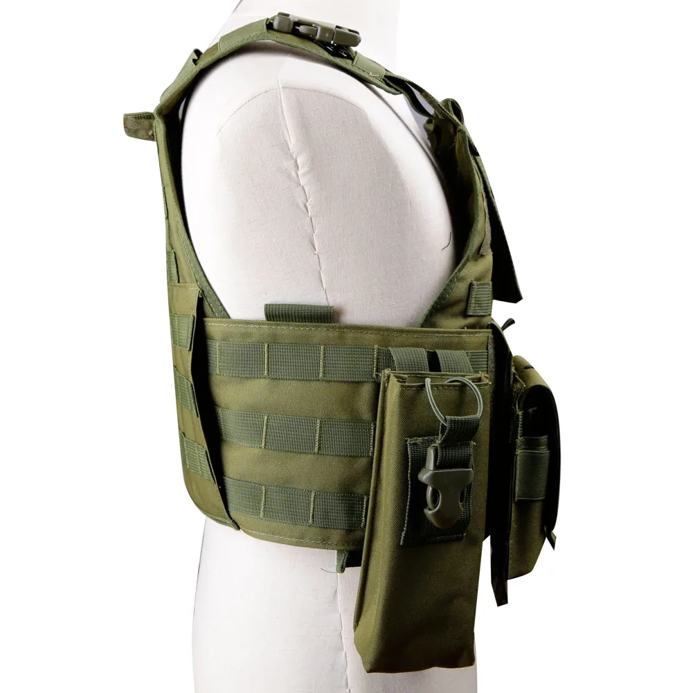 Chaleco táctico Molle, armadura corporal, Airsoft, placa de asalto militar, aparejo de pecho, accesorios de caza, Airsoft CS Wargame - imagen 4
